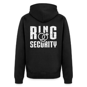 Bague de sécurité - Veste à capuche bio Premium Unisexe - noir - Dos - Nico (187cm)