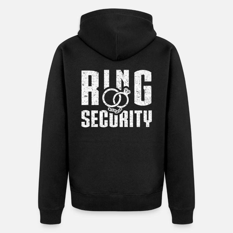 Bague de sécurité - Veste à capuche bio Premium Unisexe - noir