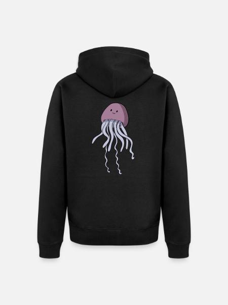 La méduse - Veste à capuche bio Premium Unisexe - noir