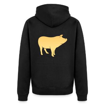 Porc - Veste à capuche bio Premium Unisexe - noir - Dos - Nico (187cm)