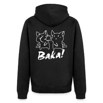 Baka Otaku - Veste à capuche bio Premium Unisexe - noir - Dos - Nico (187cm)