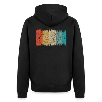 RPG jeu de plateau Dice divers retro Dragons - Veste à capuche bio Premium Unisexe - noir - Dos - Nico (187cm)