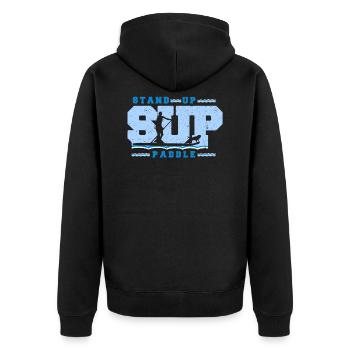 Surf Surfer dans Retro Vintage Sytle, Stand Up Paddle - Veste à capuche bio Premium Unisexe - noir - Dos - Nico (187cm)