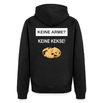 Pas de bras Pas de biscuits - Veste à capuche bio Premium Unisexe - noir - Dos - Nico (187cm)