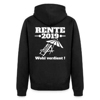 Cadeau de rente 2019 cadeau Occupation de travail - Veste à capuche bio Premium Unisexe - noir - Dos - Nico (187cm)