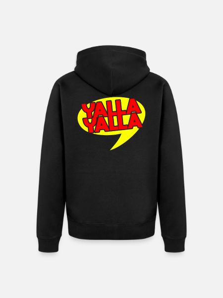 Yalla Yalla - Unisex Premium Organic Zip Hoodie - black