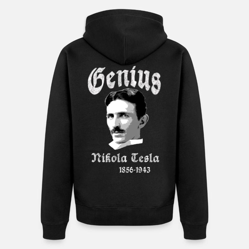 Nikola Tesla - Veste à capuche bio Premium Unisexe - noir