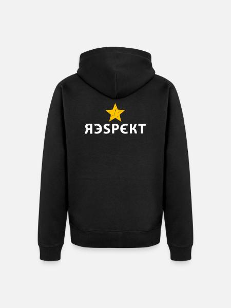 Respekt - Unisex Premium Bio Zip Hoodie - Schwarz