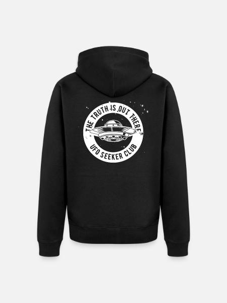 UFO - Unisex Premium Organic Zip Hoodie - black