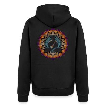 méditation - Veste à capuche bio Premium Unisexe - noir - Dos - Nico (187cm)