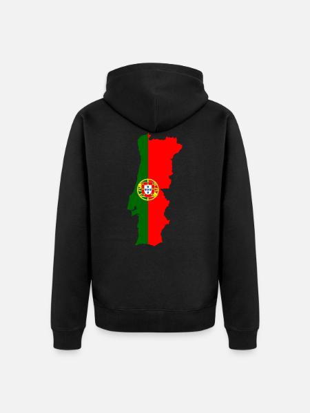 Portugal - Unisex Premium Organic Zip Hoodie - black