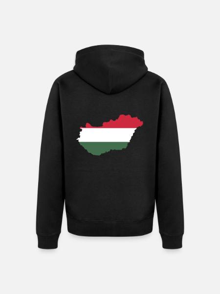 Hungary - Hungary - Magyarország - Unisex Premium Organic Zip Hoodie - black