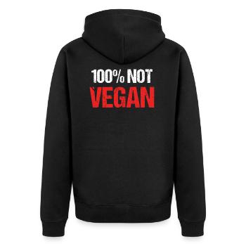 Predator Shirt Cadeau Viande Anti Végétalien - Veste à capuche bio Premium Unisexe - noir - Dos - Nico (187cm)