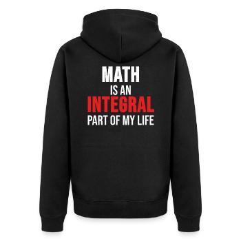Maths T-shirt maths professeur de maths cadeau - Veste à capuche bio Premium Unisexe - noir - Dos - Nico (187cm)