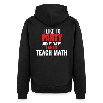 Maths T-shirt maths professeur de maths cadeau - Veste à capuche bio Premium Unisexe - noir - Dos - Nico (187cm)