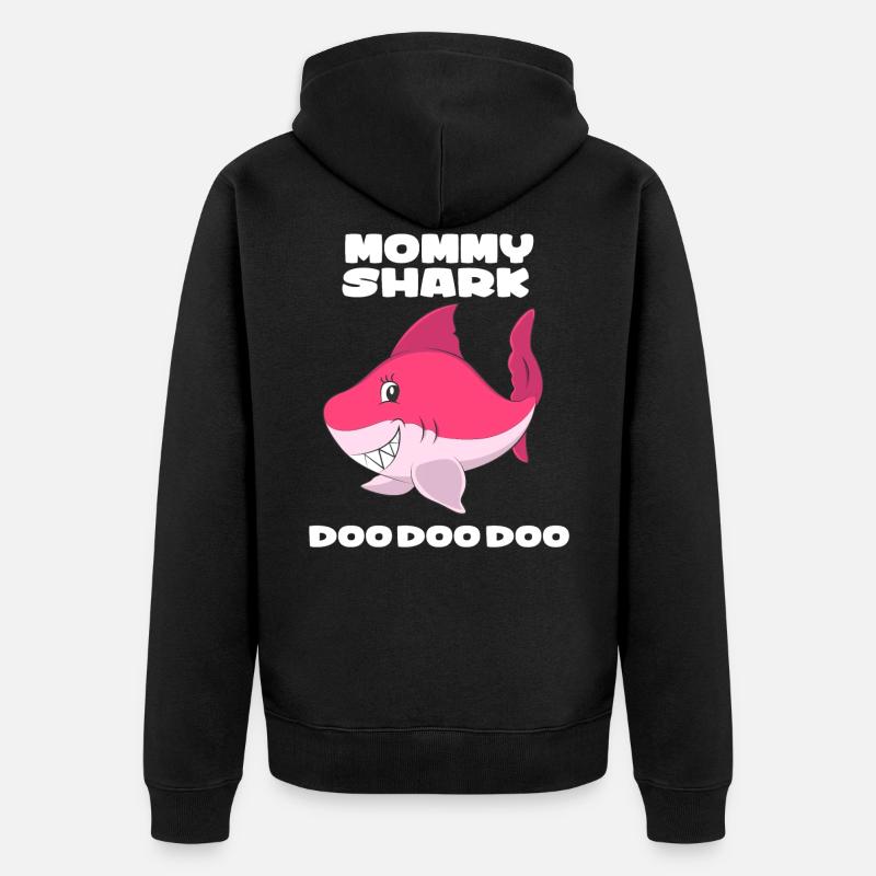 Requin maman - Veste à capuche bio Premium Unisexe - noir