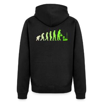 Evolution Jardinage Jardinage jardinage jardinage - Veste à capuche bio Premium Unisexe - noir - Dos - Nico (187cm)