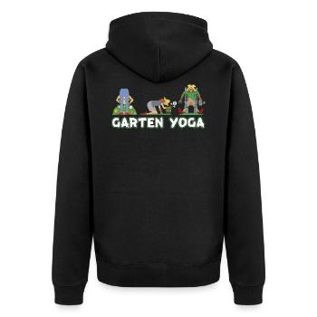 Garden, gardening, gardener - Unisex Premium Organic Zip Hoodie - black - Back - Nico (187cm)