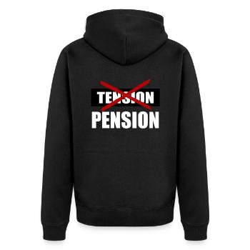 Retraite - retraité - Veste à capuche bio Premium Unisexe - noir - Dos - Nico (187cm)
