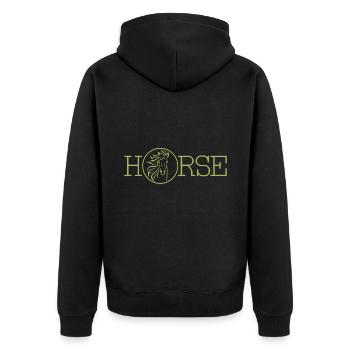 Cheval - cheval - Veste à capuche bio Premium Unisexe - noir - Dos - Nico (187cm)