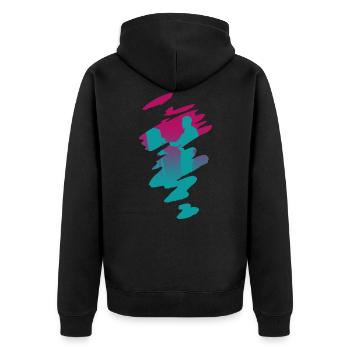 Painter at art - painter at the art - Unisex Premium Organic Zip Hoodie - black - Back - Nico (187cm)