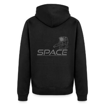 Space cowboy - Cowboy de l’espace - Veste à capuche bio Premium Unisexe - noir - Dos - Nico (187cm)
