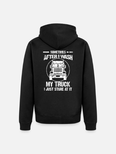 Lorry - Unisex Premium Organic Zip Hoodie - black