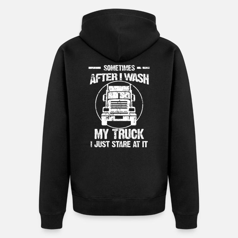 camion - Veste à capuche bio Premium Unisexe - noir