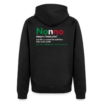 Cadeau de petit-fils de la famille italienne grand-père Nonno - Veste à capuche bio Premium Unisexe - noir - Dos - Nico (187cm)