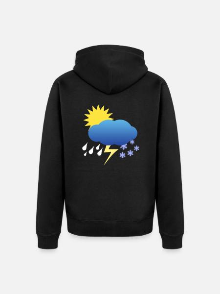 Weather calamity - Unisex Premium Organic Zip Hoodie - black
