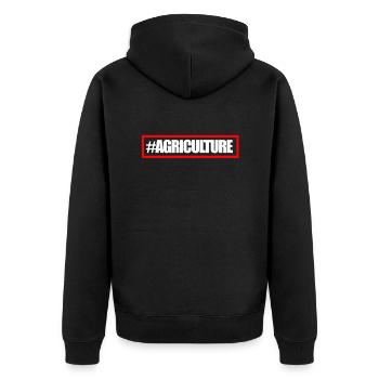 Agriculture - Agriculture - Veste à capuche bio Premium Unisexe - noir - Dos - Nico (187cm)