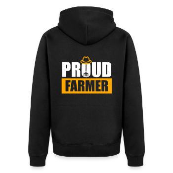 Fermier fier - Fermier fier - Veste à capuche bio Premium Unisexe - noir - Dos - Nico (187cm)