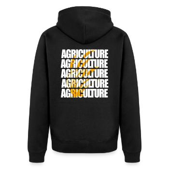 Agriculture - Agriculture - Veste à capuche bio Premium Unisexe - noir - Dos - Nico (187cm)