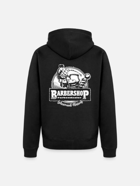 Barbershop - Unisex Premium Organic Zip Hoodie - black