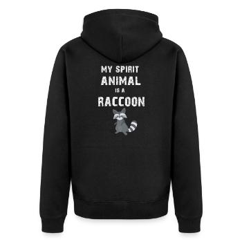 Mon animal spirituel est un cadeau RACON - Veste à capuche bio Premium Unisexe - noir - Dos - Nico (187cm)