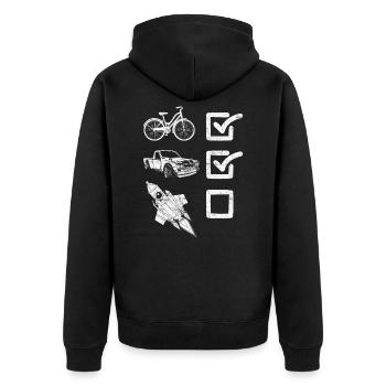 Permis de conduire composé de conducteurs novices - Veste à capuche bio Premium Unisexe - noir - Dos - Nico (187cm)