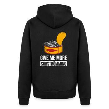 Fan de Surströmming - Veste à capuche bio Premium Unisexe - noir - Dos - Nico (187cm)