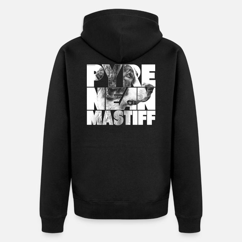 Pyrenäen Mastiff N - Unisex Premium Bio Zip Hoodie - Schwarz