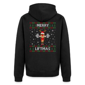 Joyeux Liftmas - Veste à capuche bio Premium Unisexe - noir - Dos - Nico (187cm)