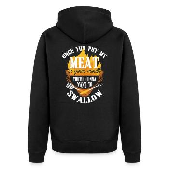 BBQ Grill Grill Master Grill Barbecue Barbecue Party - Unisex Premium Organic Zip Hoodie - black - Back - Nico (187cm)