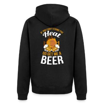BBQ Grill Grill Master Grill Barbecue Barbecue Party - Unisex Premium Organic Zip Hoodie - black - Back - Nico (187cm)