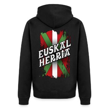Pays Basque - Veste à capuche bio Premium Unisexe - noir - Dos - Nico (187cm)