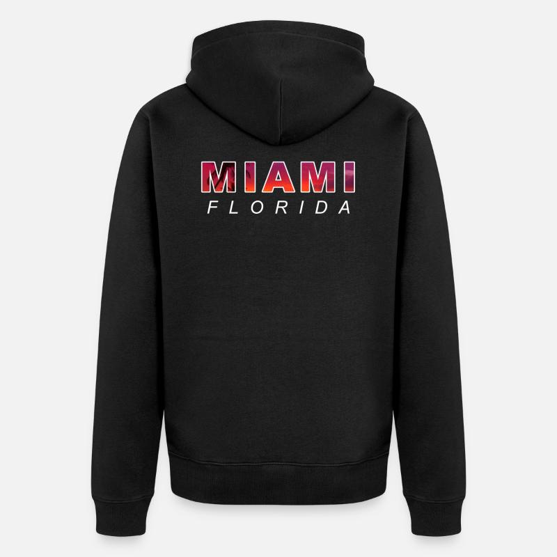 Miami - Veste à capuche bio Premium Unisexe - noir