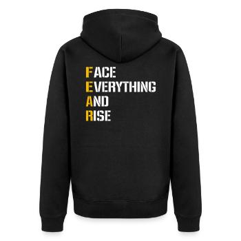 Attitude du mode Beast de motivation à la condition physique de la vie - Veste à capuche bio Premium Unisexe - noir - Dos - Nico (187cm)