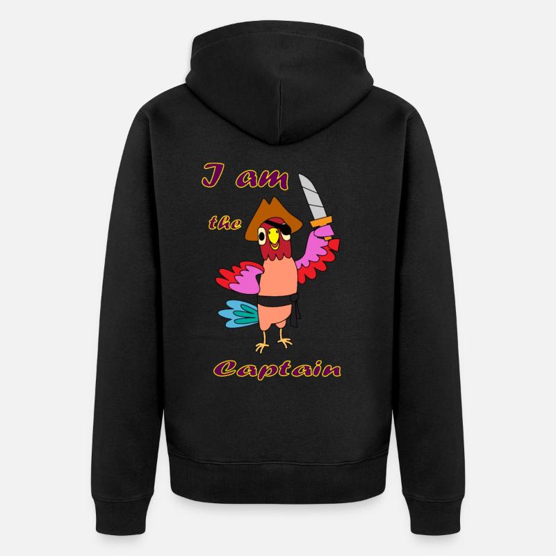 Je suis le capitaine - Veste à capuche bio Premium Unisexe - noir