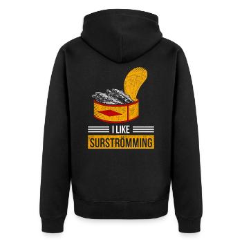 Conception de surf drôle - Veste à capuche bio Premium Unisexe - noir - Dos - Nico (187cm)
