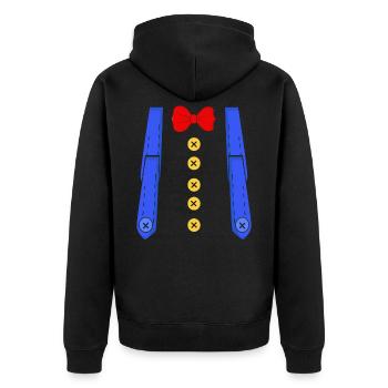 Costume de Mardi Gras pour accolades de clown - Veste à capuche bio Premium Unisexe - noir - Dos - Nico (187cm)
