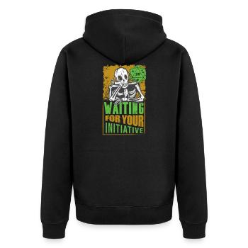 Pen and Paper RPG GAMER Dice role playing Dice - Unisex Premium Organic Zip Hoodie - black - Back - Nico (187cm)