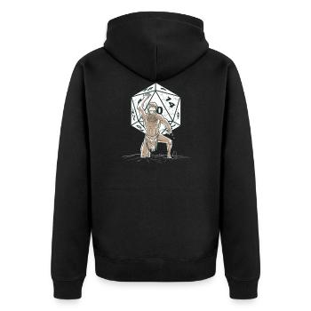 RPG Pen and Paper RPG GAMER Dice Dice God - Unisex Premium Organic Zip Hoodie - black - Back - Nico (187cm)