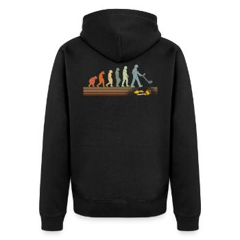EVOLUTION probers probe vintage - Veste à capuche bio Premium Unisexe - noir - Dos - Nico (187cm)